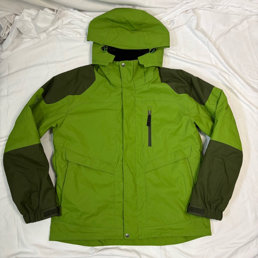Descente Men’s Medium Green Technical Snowboard Ski Jacket Coat Heat Navi